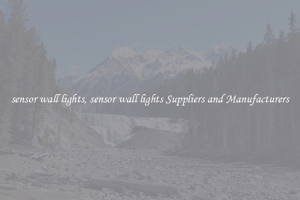 sensor wall lights, sensor wall lights Suppliers and Manufacturers