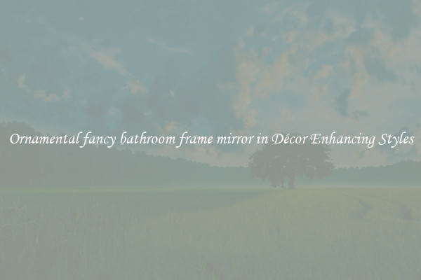 Ornamental fancy bathroom frame mirror in Décor Enhancing Styles