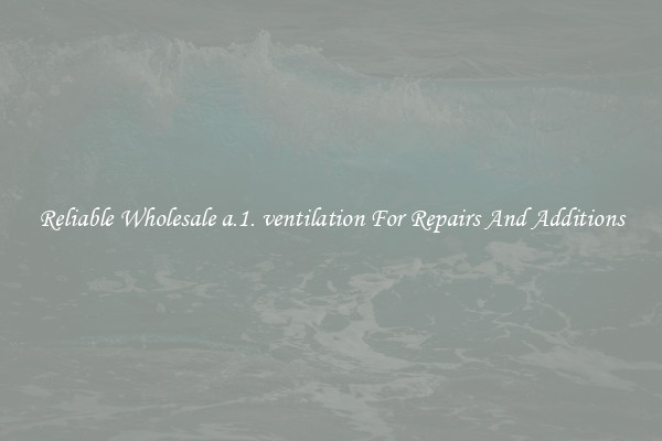 Reliable Wholesale a.1. ventilation For Repairs And Additions