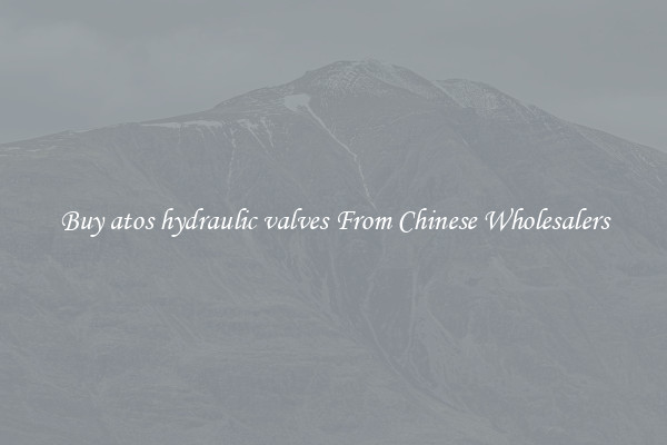 Buy atos hydraulic valves From Chinese Wholesalers
