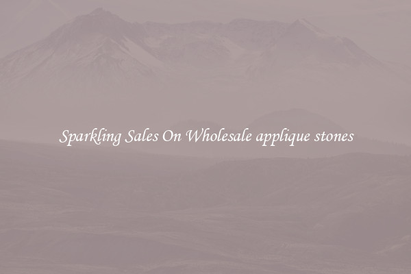 Sparkling Sales On Wholesale applique stones