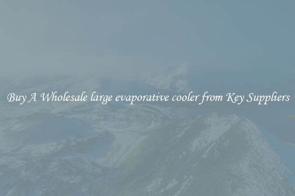 Buy A Wholesale large evaporative cooler from Key Suppliers