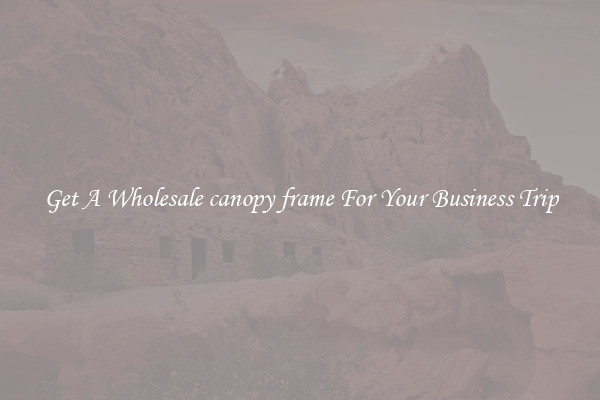 Get A Wholesale canopy frame For Your Business Trip