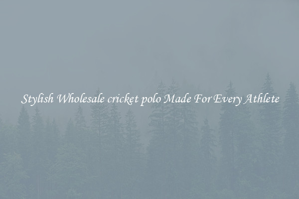 Stylish Wholesale cricket polo Made For Every Athlete