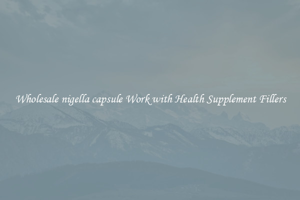Wholesale nigella capsule Work with Health Supplement Fillers