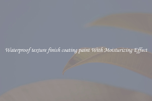 Waterproof texture finish coating paint With Moisturizing Effect