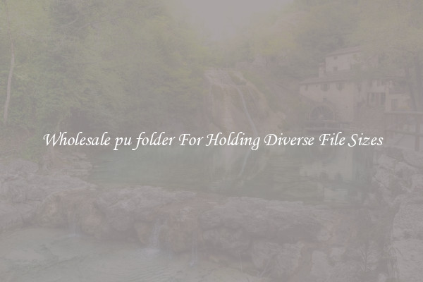 Wholesale pu folder For Holding Diverse File Sizes
