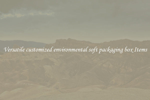 Versatile customized environmental soft packaging box Items