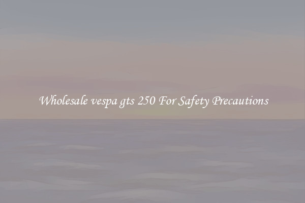 Wholesale vespa gts 250 For Safety Precautions
